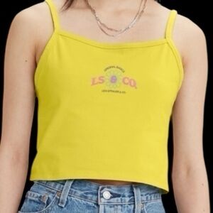 NWT Levi's Vibrant Yellow Cropped Top tank